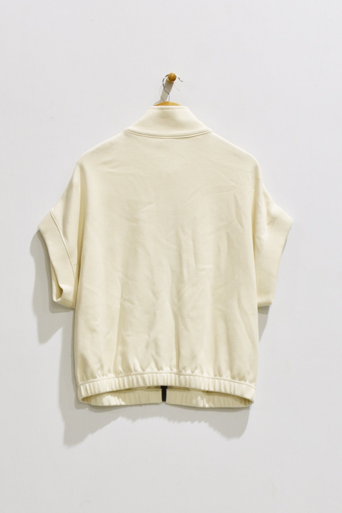 Elastic Sleeve Boxy Zip Jacket