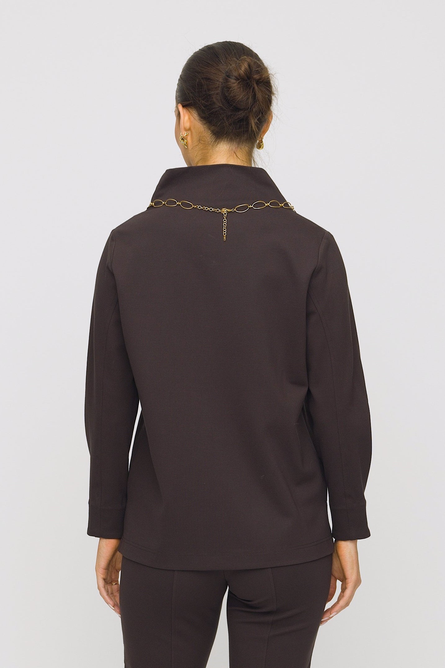 28" Funnel Neck Ponte Tunic