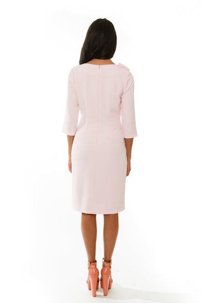 Asymmetric Bow 3/4 Slv Signature Sheath