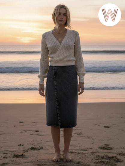 Chloe Wrap - Ecru